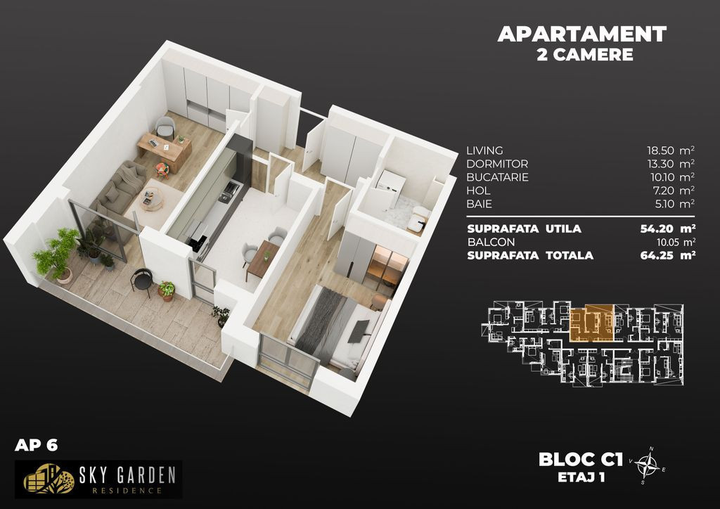 2cam. total dec. 3min metrou Berceni