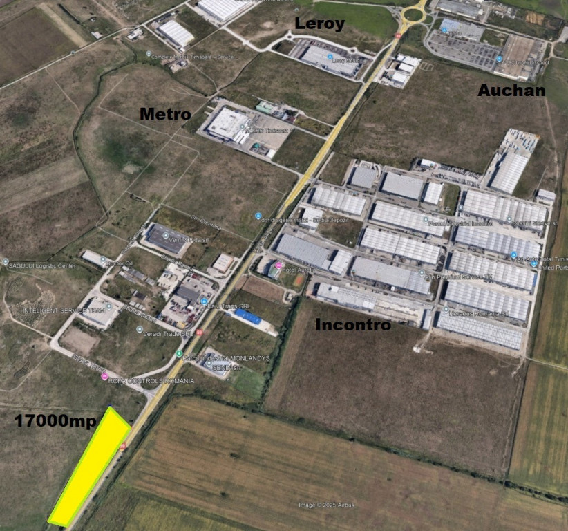 Teren industrial Calea Sagului - zona Monlandys, acces sosea - 17000mp