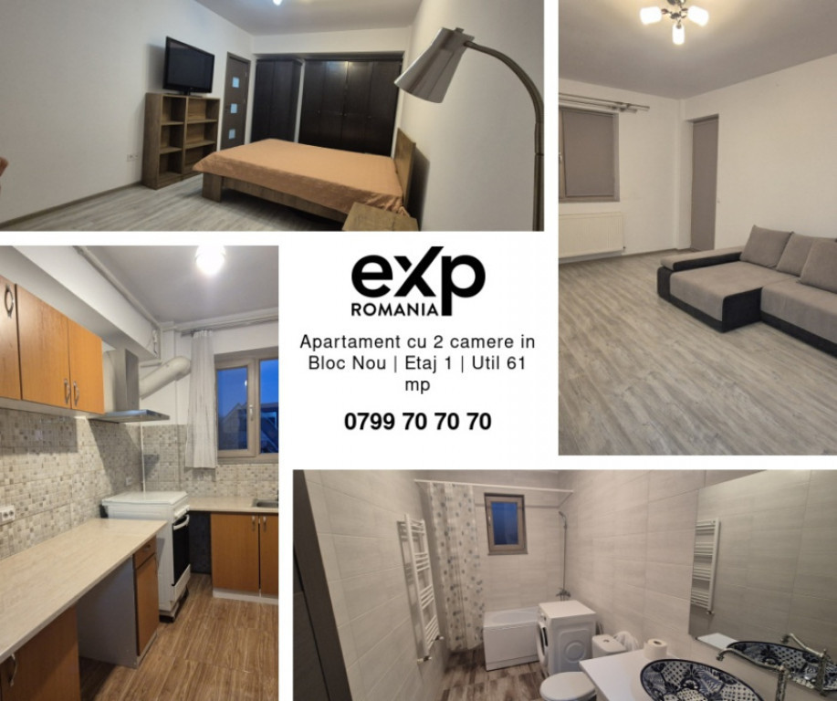 Apartament cu 2 camere in Bloc Nou | Etaj 1 | Util 61 mp