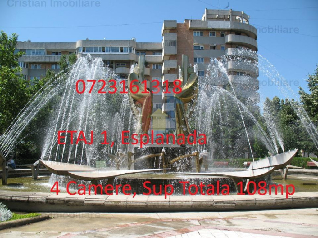 4 cam zona Esplanada Dunarii, 105 mp terasa boxa, etaj 1
