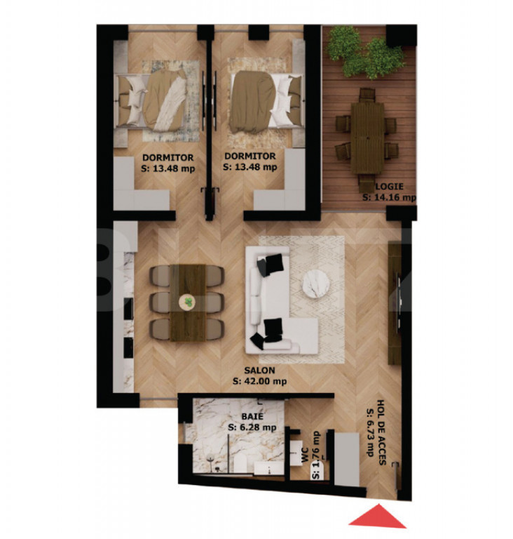 Apartament 3 camere cu logie, eleganță și confort urban ?