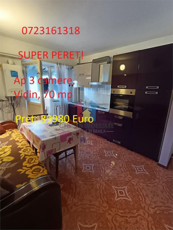 SUPER PRET! Ap 3 camere, Decomandat, zona Vidin Etaj 4/5, 70