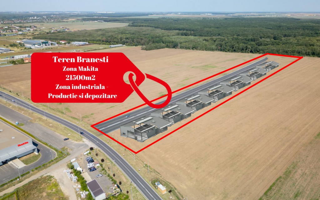 Teren Vanzare Intravilan Branesti investitie Zona Industrial