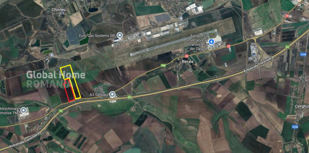Teren 37.500 Mp-DN 15 Autostrada Transilvania - Mures