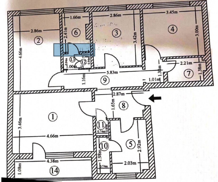Apartament 4 camere,decomandat – Titan/Nicolae Grigorescu – 5min. IOR