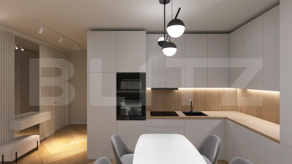 Apartament nou modern, 2 camere, centrala pe gaz si panouri