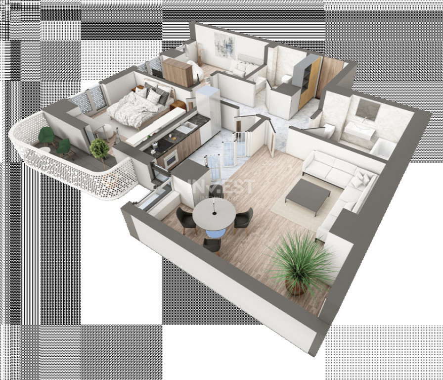 APARTAMENT CU 3 CAMERE DECOMANDAT, 2 BAI , COMPLEX PREMIUM +