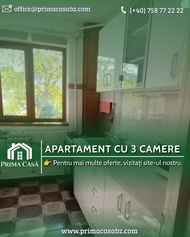 Apartament cu 3 camere ~ zona N. Balcescu ~ etaj 3 ~ confort 1