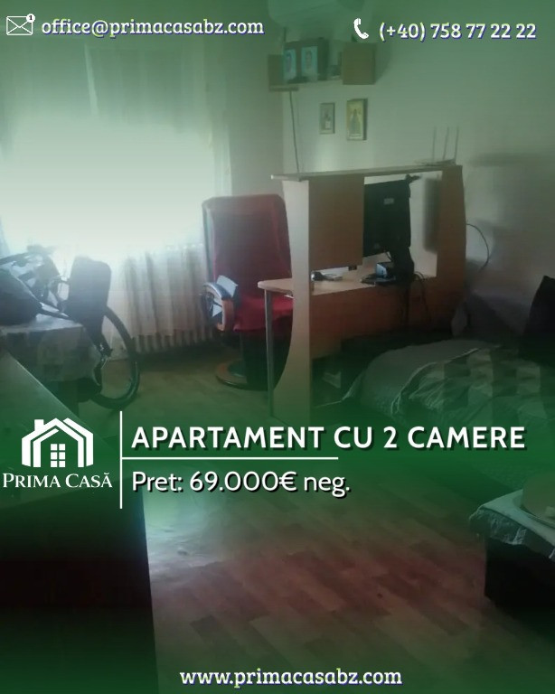 Apartament cu 2 camere ~ zona Brosteni ~ etaj 3 din 4 ~ confort 1 dec