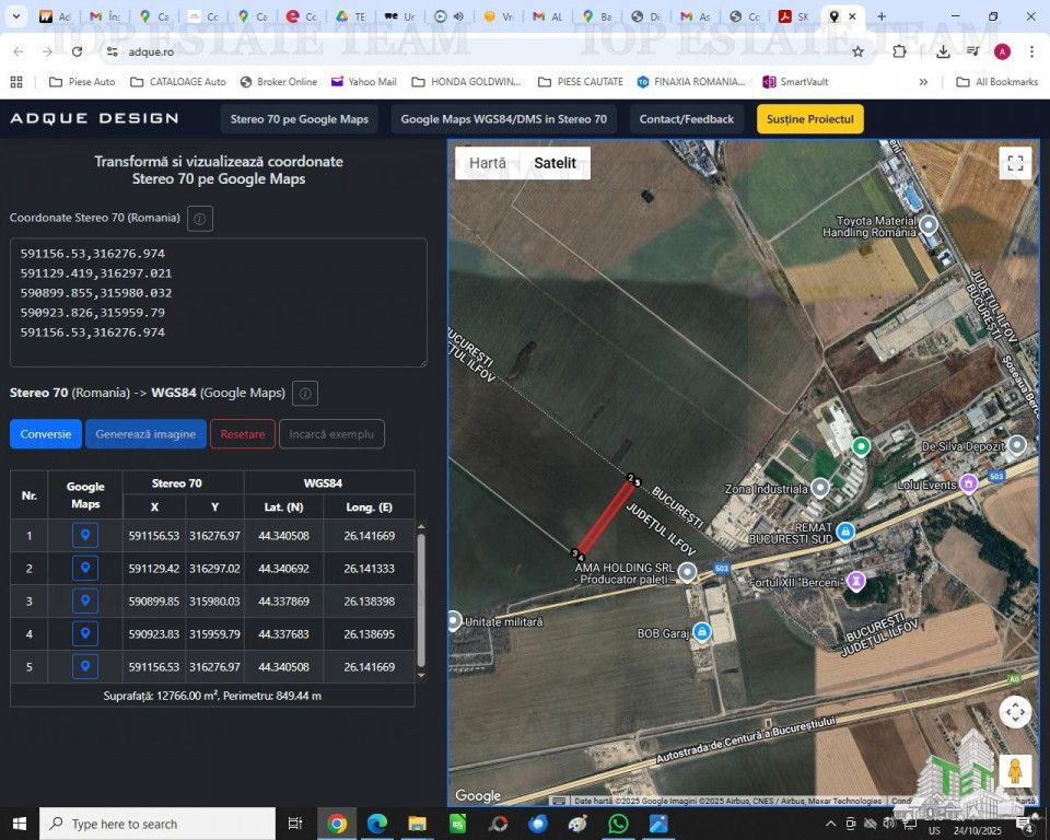 Teren intravilan granita cu sector 4, langa viitoarea statie