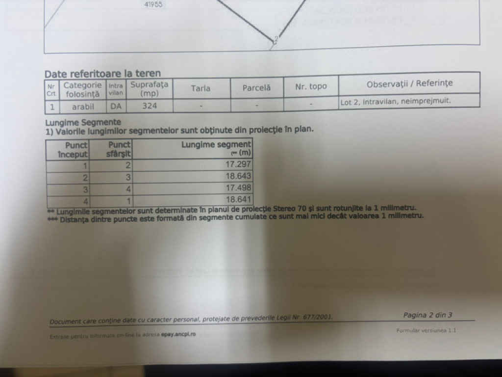 Teren intravilan 414mp