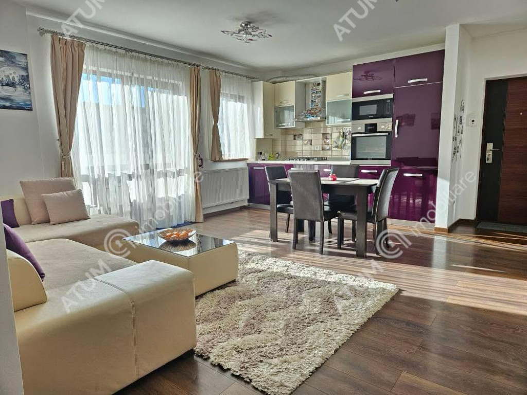 Apartament 3 camere 66 mp utili mobilat si utilat zona Doamn