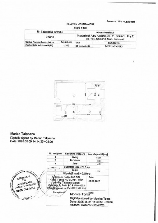Garsoniera cu Parcare subterana vis-a-vis de Auchan Titan
