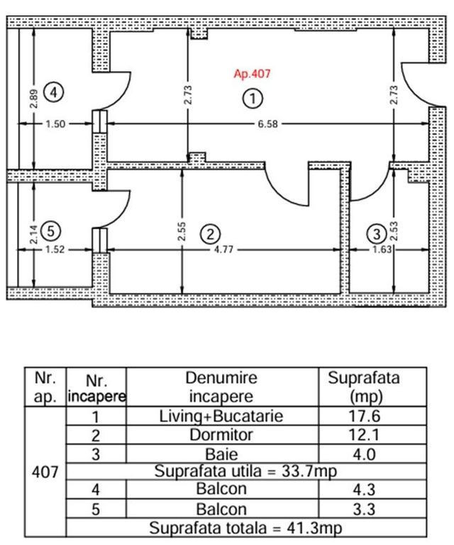 2cam tip studio/5-7min pietonal Auchan/metrou Berceni