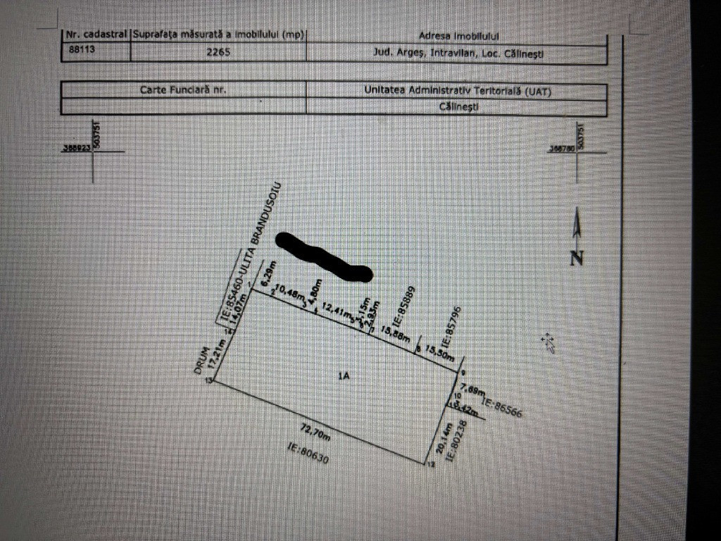 Teren intravilan calinesti, arges, 2265mp