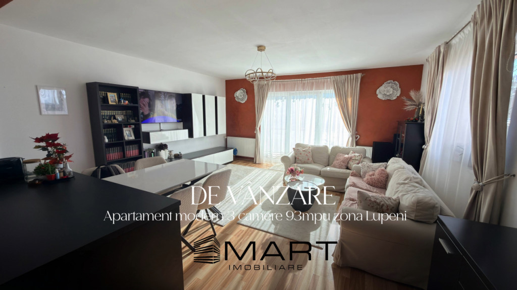 Apartament modern 3 camere 93mpu zona Lupeni