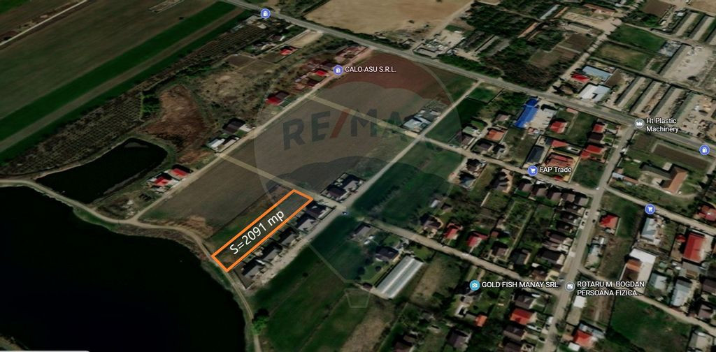 Teren intravilan 2.091 mp cu deschidere la lac – Afumați