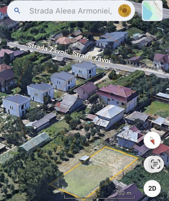 Teren intravilan Stefanesti Zavoi, utilitati, 38 m deschider