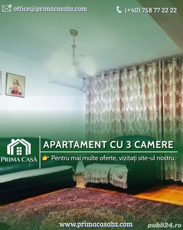 Apartament 3 camere spatios, decomandat Spiru Haret