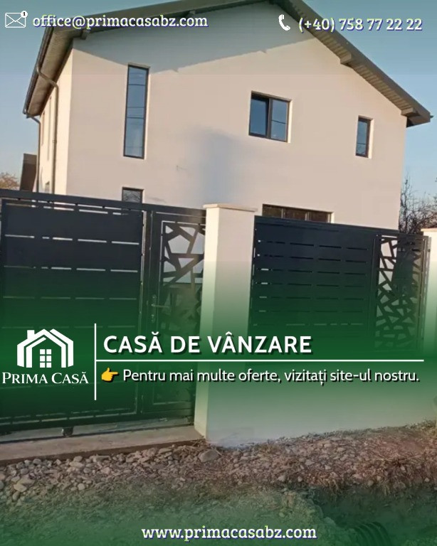 Vila noua ~ sat Lipia comuna Merei/BZ ~ la cheie ~ Pret: 170.000€