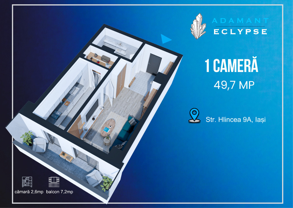 ADAMANT ECLYPSE | 1 camera | 49,7mp | decomandat | Nicolina – Iasi