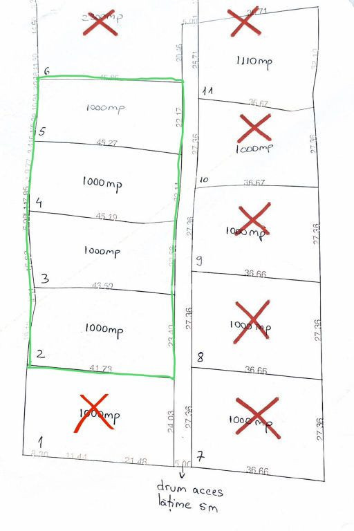 Ultimele 4 terenuri de vanzare Manastirea Humorului 1000mp