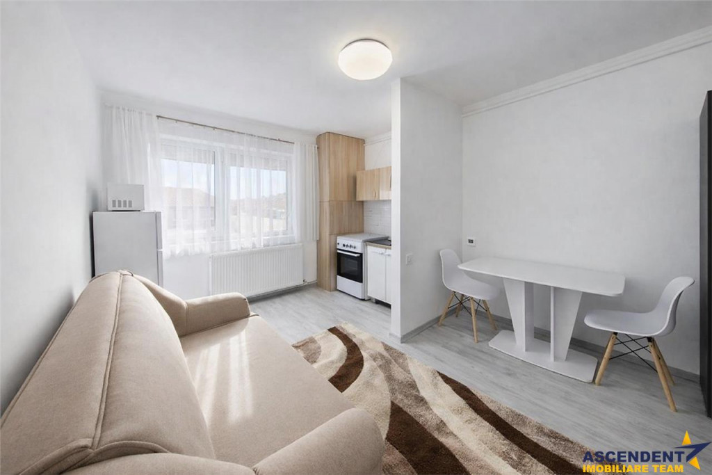 Garsoniera practica,Central: vis-a-vis de Universitatea Tran