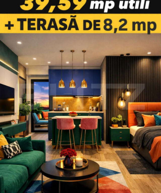 Zero Comision! Apartament studio, 40 mp, 1 Loc Parcare INCLU