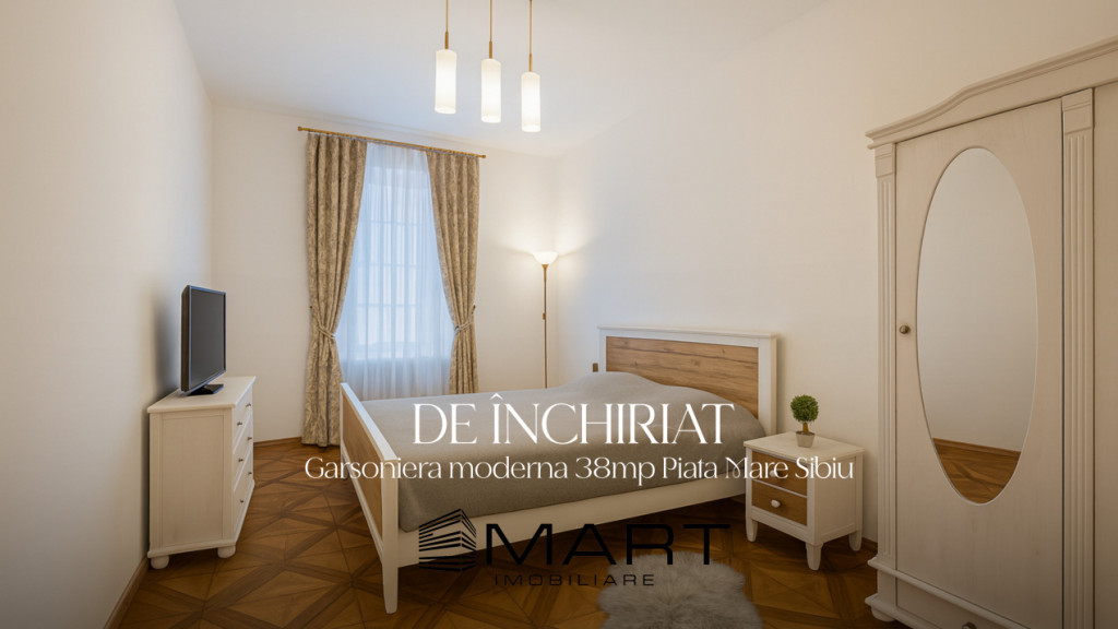 Garsoniera moderna 38mp zona Piata Mare Sibiu