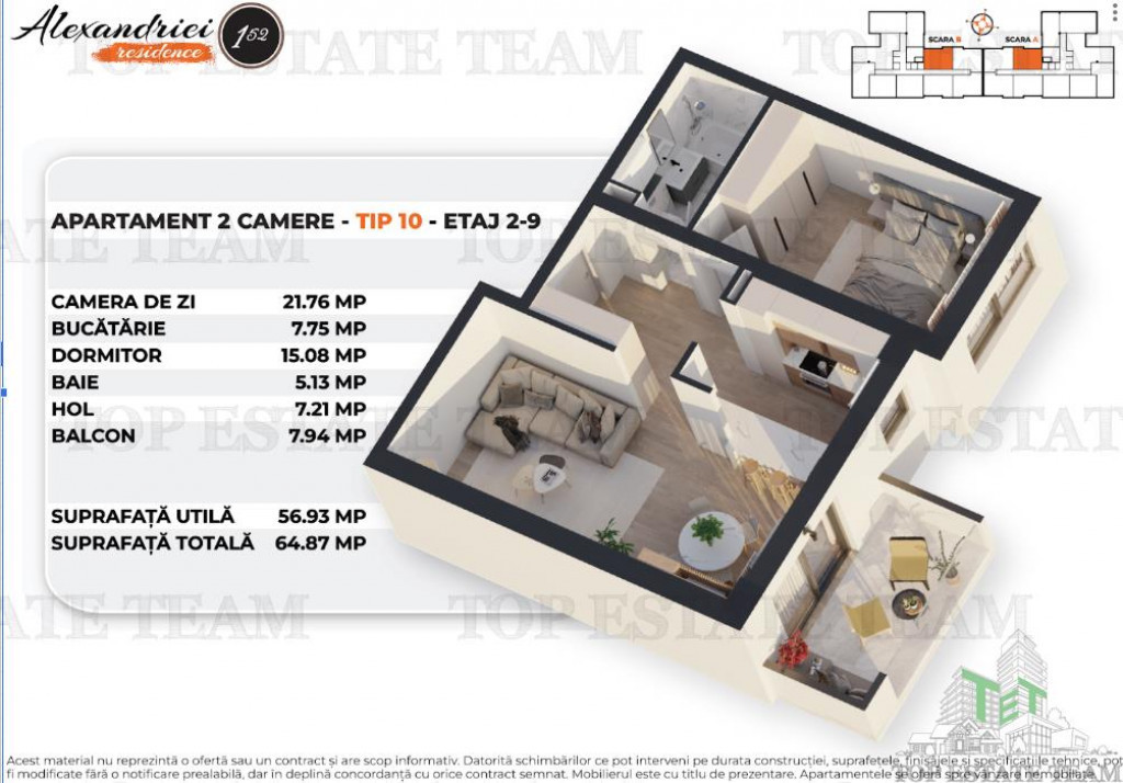 Apartament 2 Camere, Rahova, Bucuresti