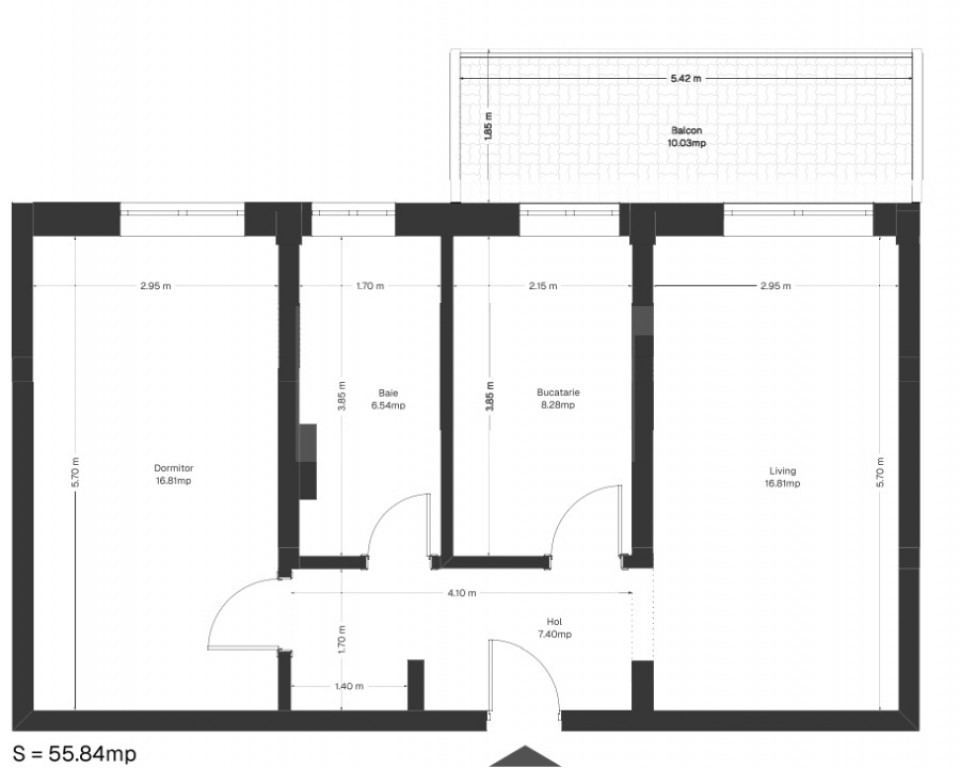 Apartament 2 camere+ balcon, 56 mp, zona Ghirodei