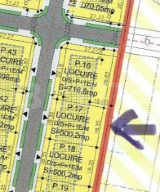 Teren intravilan 500 mp