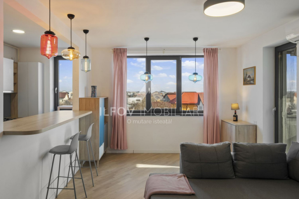 Apartament 2 camere central Otopeni, mobilat si utilat moder