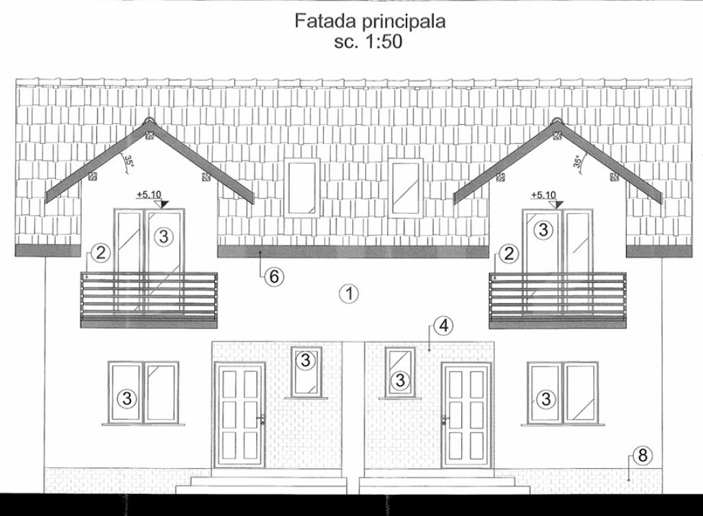 Duplex modern P+M, 95 mp utili, teren 259 mp, predare la che