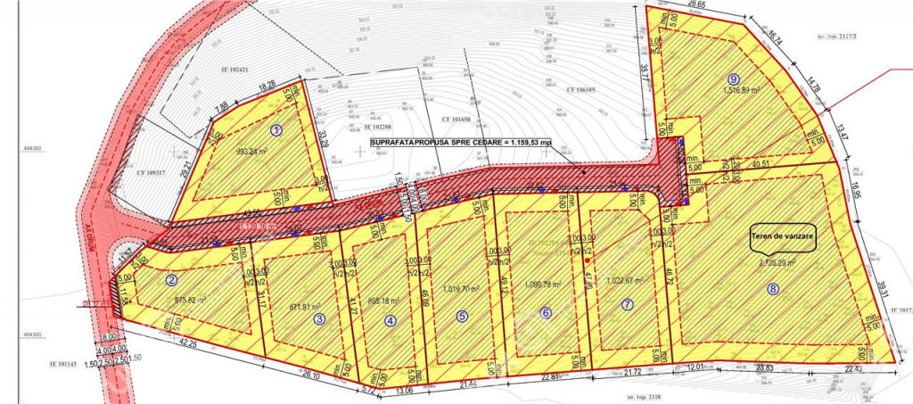 Teren intravilan 2726 mp in Tocile pretabil casa de vacanta
