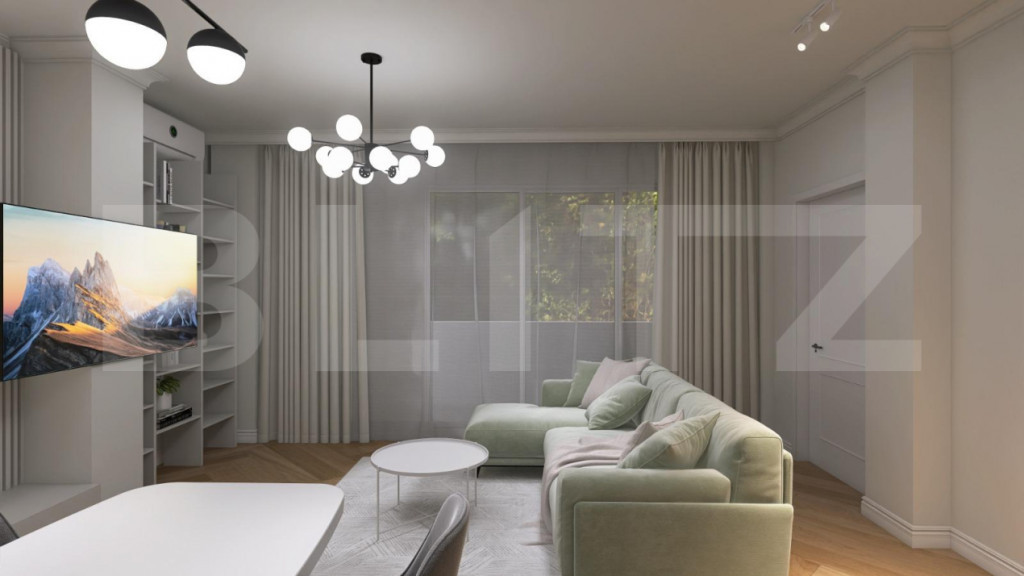 Apartament nou modern, 2 camere, centrala pe gaz si panouri