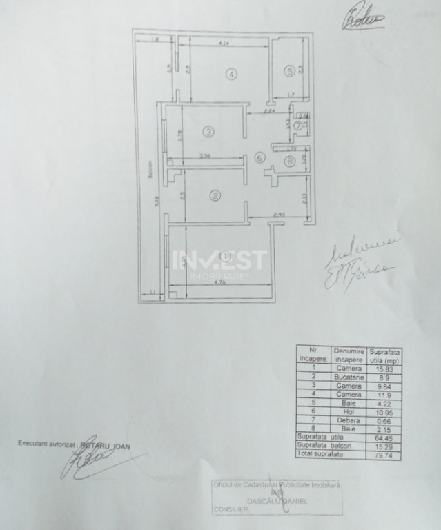 Apartament de vanzare 3 camere, 79 mp, etaj 1, zona Canta, I