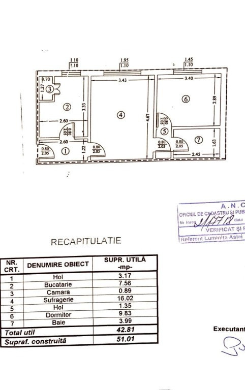 Vand apartament cu 2 camere