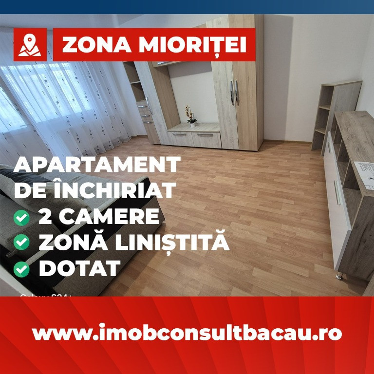 Apartament de inchiriat - 2 camere - Zona Mioriței/PTTR! CE1100