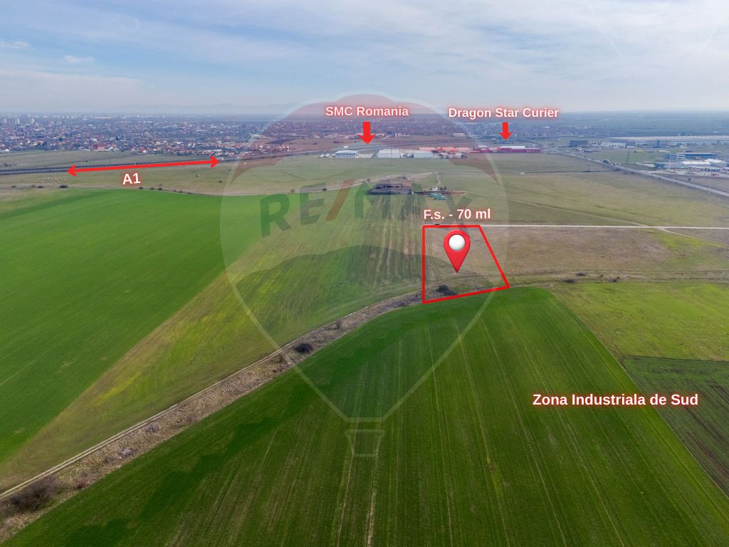 Teren intravilan 10.000 mp în Zona Industrială Sud Arad