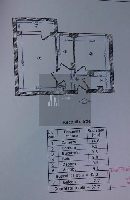 APARTAMENT 2 CAMERE, BRANCOVEANU, DE RENOVAT