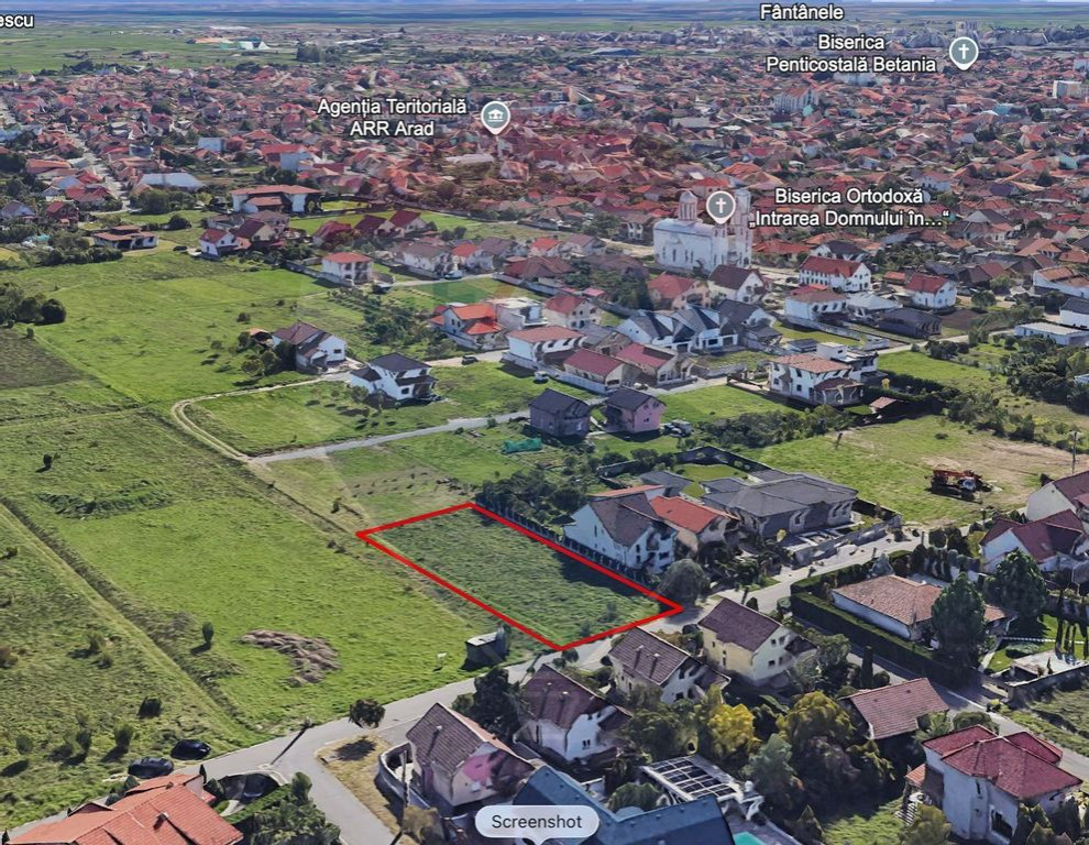 Teren 1504 m², F.S 25 ml - zona Gradiste