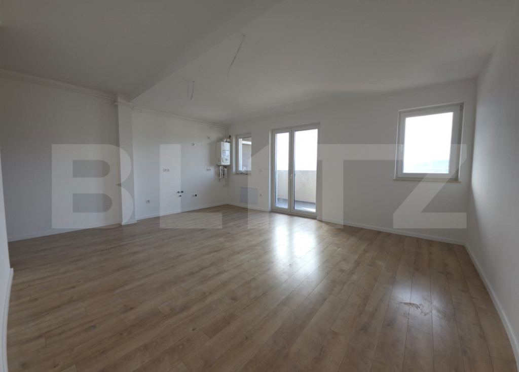 Apartament 3 camere, 62,65 mp, 2 băi, balcon 9,10 mp, finis