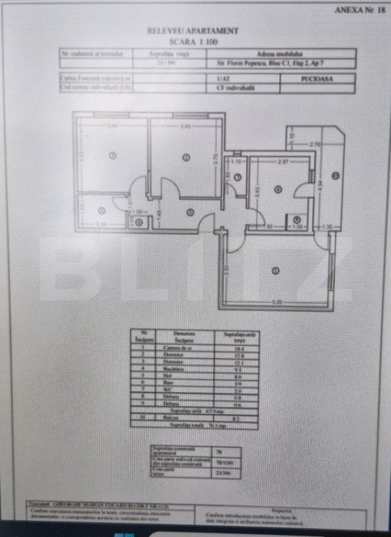 Apartament 3 camere, 68 mp, zona Nord - Pucioasa