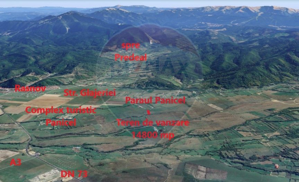 Teren Rasnov zona Glajerie-14800mp extravilan