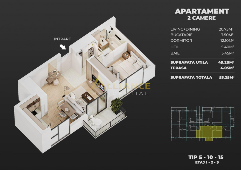 Apartamente Moderne 2 si 3 Camere | Ansamblu Rezidential Nou