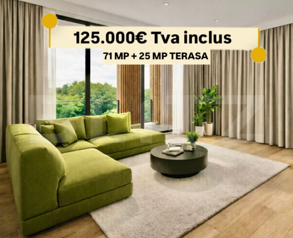 Apartament de vanzare cu 3 camere, 71 mp, zona Torontalului