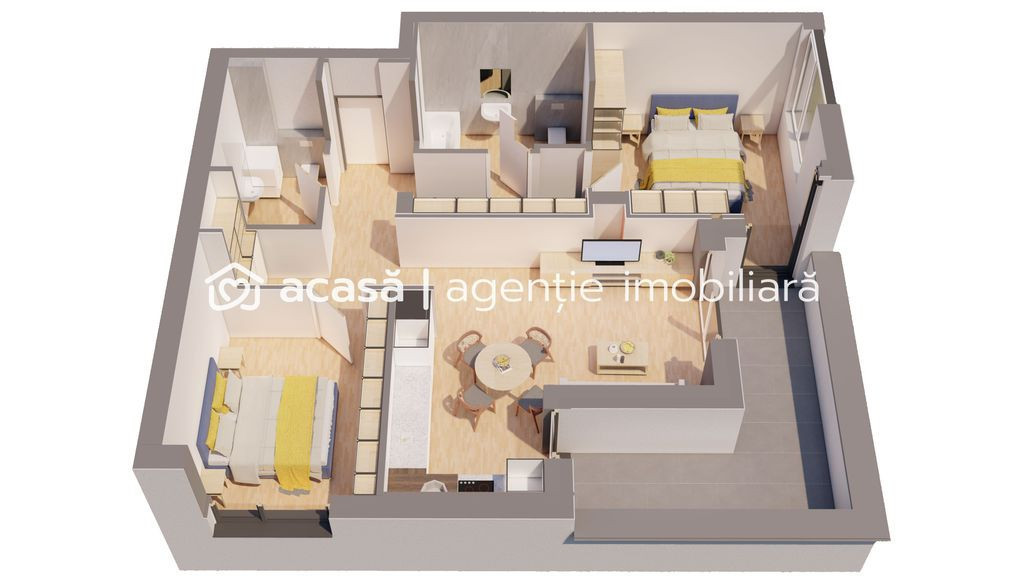 Penthouse NOU 3 camere - ARED LANGA AFI - direct de la de...