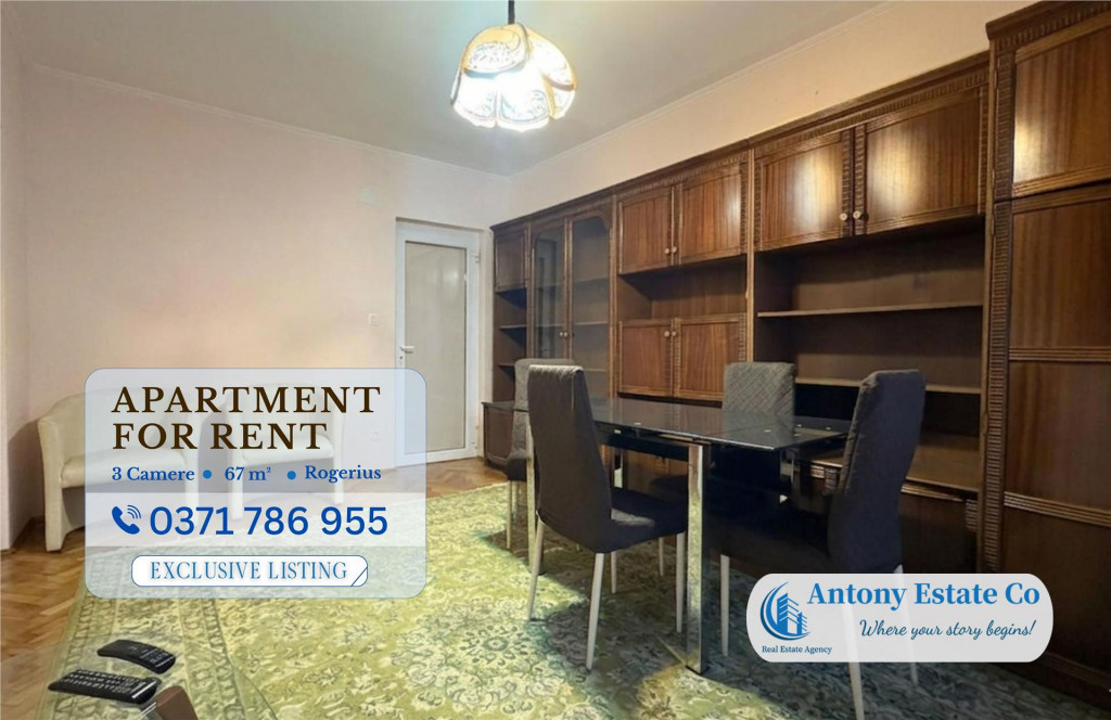 Apartament de inchiriat, 3 camere, Transilvaniei, Rogerius