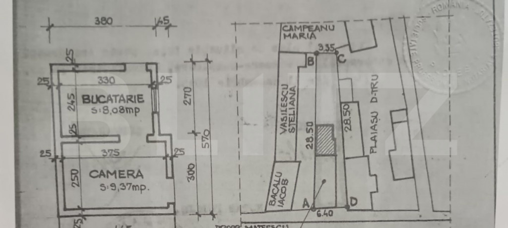 Casa demolabila+Teren 137 mp , zona Semicentrala